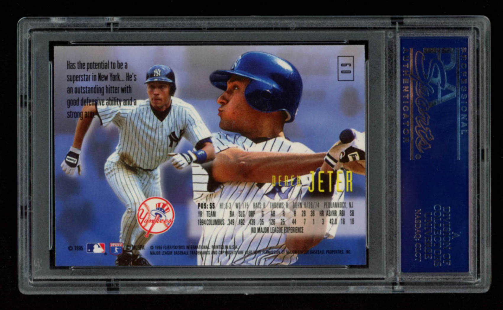 Derek Jeter 1995 Emotion #60 (PSA 10) at PristineAuction.com Derek Jeter 1995 Emotion #60 (PSA 10) at PristineAuction.com