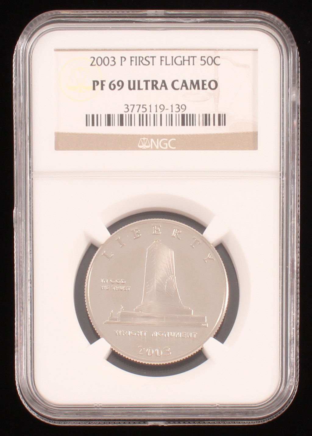 2003-P 50C First Flight Half Dollar Commermorative Coin (NGC PF69 Ultra Cameo) at PristineAuction.com 2003-P 50C First Flight Half Dollar Commermorative Coin (NGC PF69 Ultra Cameo) at PristineAuction.com