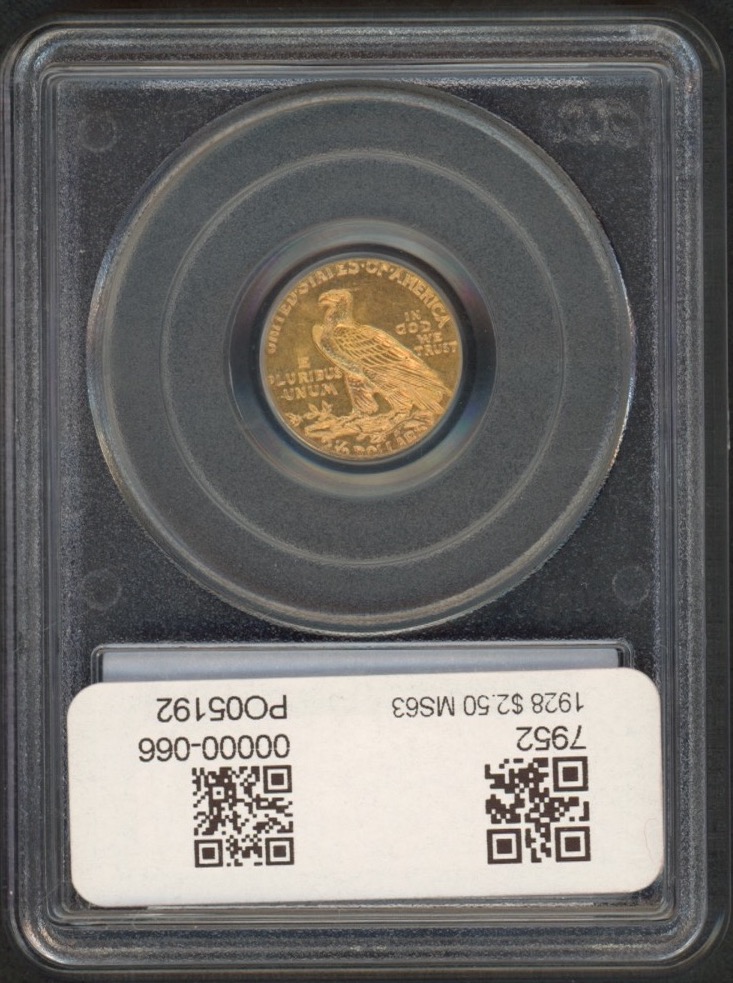 1928 $2.50 Indian Head Gold Coin (PCGS MS 63) at PristineAuction.com 1928 $2.50 Indian Head Gold Coin (PCGS MS 63) at PristineAuction.com