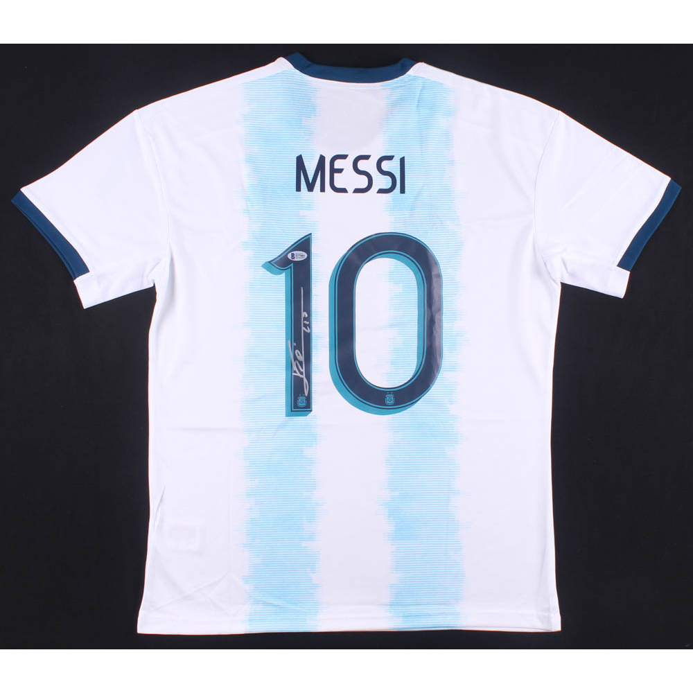 Lionel Messi Signed Argentina Jersey Inscribed "Leo" (Beckett COA