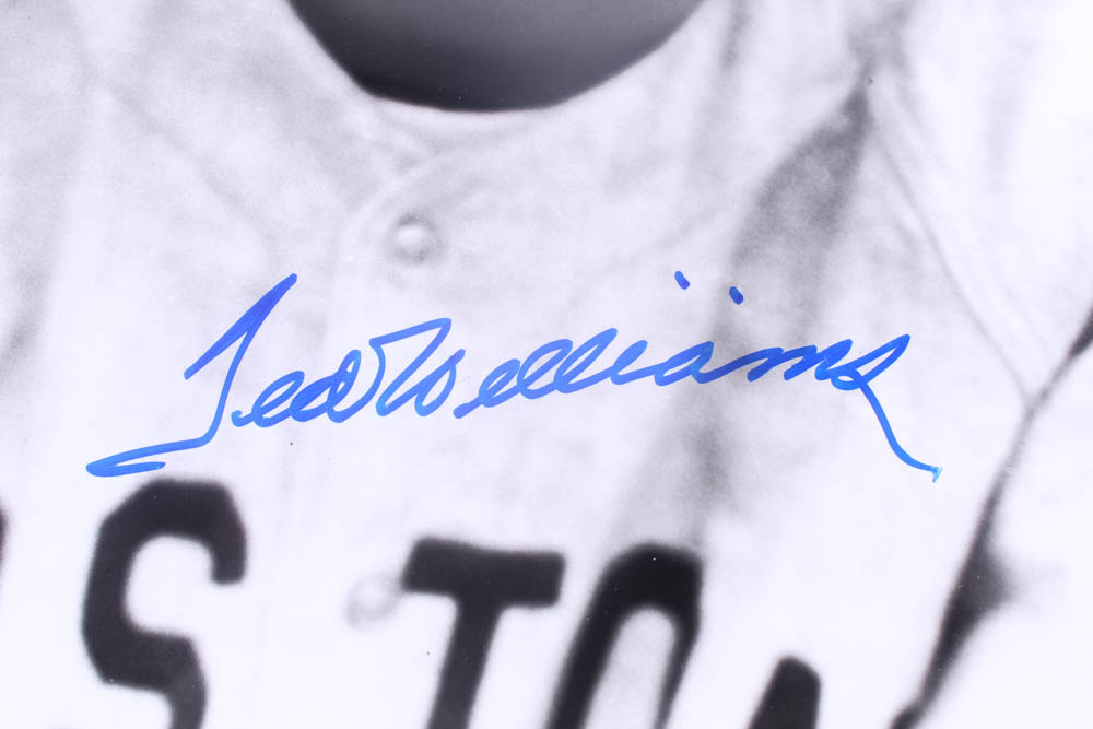 Ted Williams Signed Red Sox 20x25 Custom Framed Photo Display (PSA LOA & Ted Williams Hologram) at PristineAuction.com Ted Williams Signed Red Sox 20x25 Custom Framed Photo Display (PSA LOA & Ted Williams Hologram) at PristineAuction.com