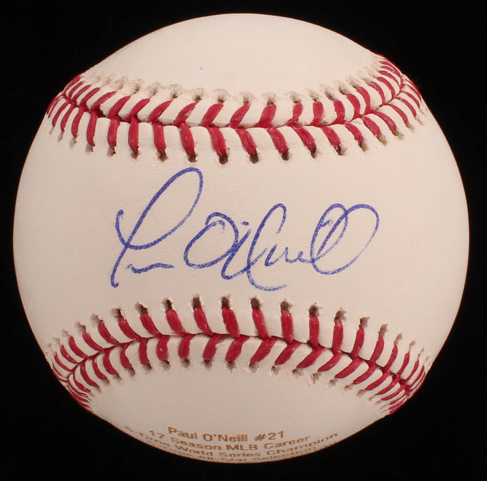 Paul O'Neil Signed LE OML Career Stat Engraved Baseball (JSA COA) at PristineAuction.com Paul O'Neil Signed LE OML Career Stat Engraved Baseball (JSA COA) at PristineAuction.com