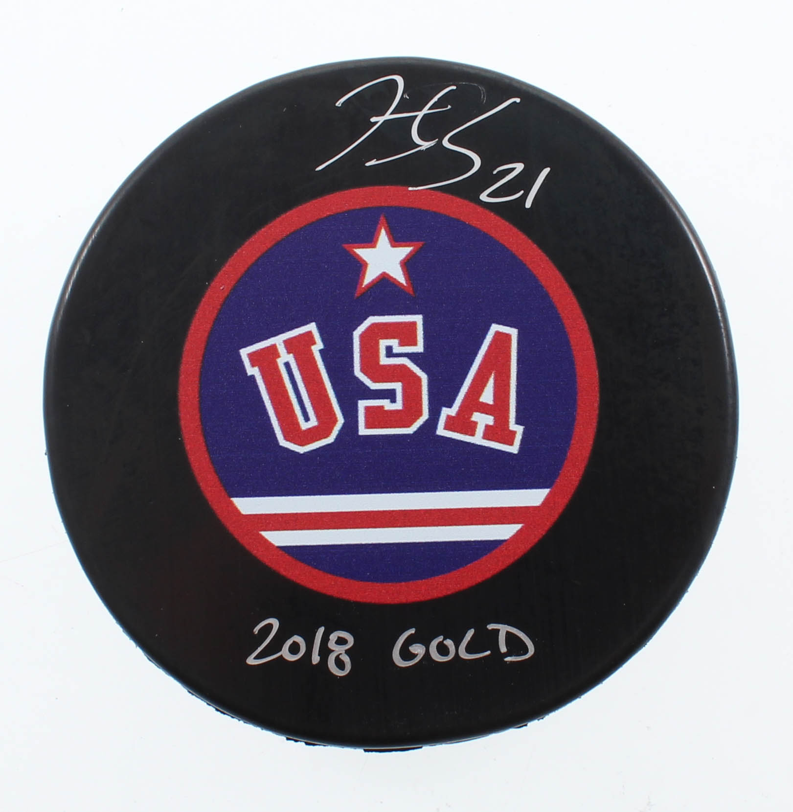 Hilary Knight Signed Team USA Logo Hockey Puck Inscribed "2018 Gold" (COJO COA) at PristineAuction.com Hilary Knight Signed Team USA Logo Hockey Puck Inscribed "2018 Gold" (COJO COA) at PristineAuction.com