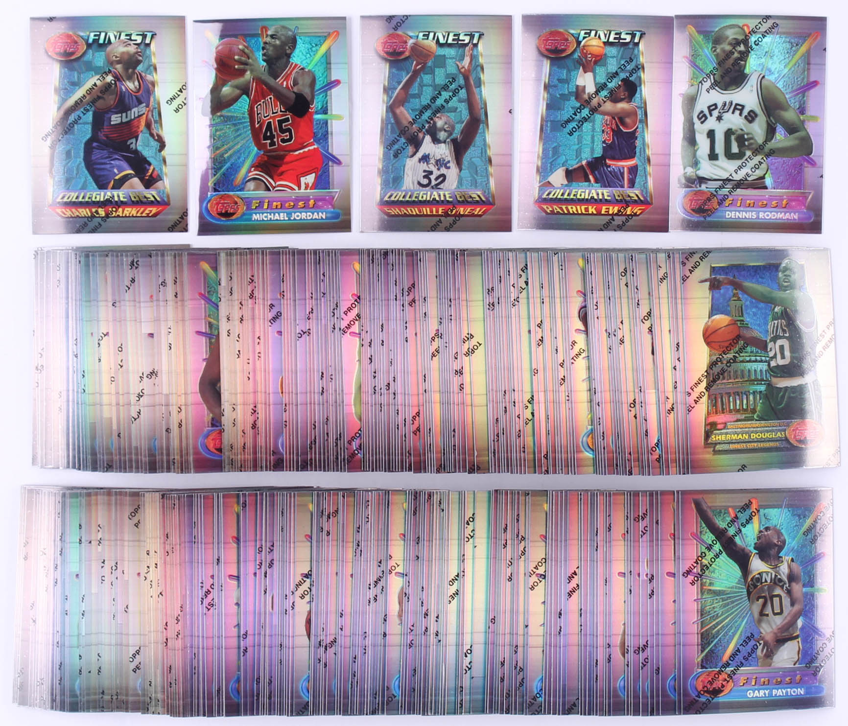 Complete Set of (331) 1994-95 Finest Refractors Basketball Cards with #280 Shaquille O"Neal, #134 Dennis Rodman, #225 Patrick Ewing, #331 Michael Jordan, #275 Charles Barkley at PristineAuction.com Complete Set of (331) 1994-95 Finest Refractors Basketball Cards with #280 Shaquille O"Neal, #134 Dennis Rodman, #225 Patrick Ewing, #331 Michael Jordan, #275 Charles Barkley at PristineAuction.com