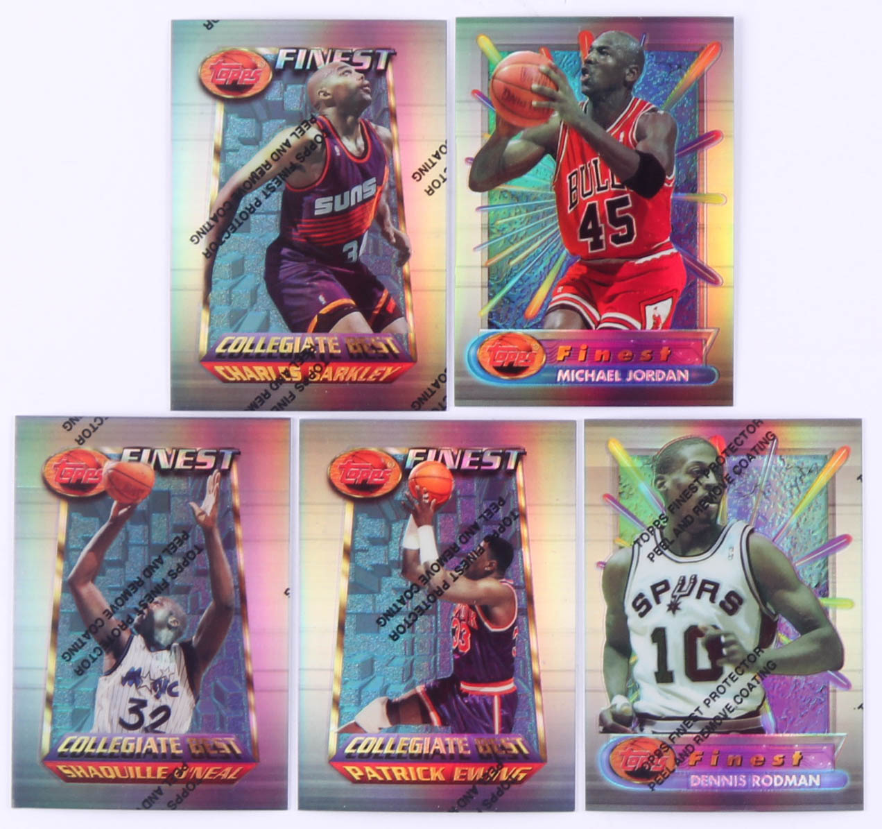 Complete Set of (331) 1994-95 Finest Refractors Basketball Cards with #280 Shaquille O"Neal, #134 Dennis Rodman, #225 Patrick Ewing, #331 Michael Jordan, #275 Charles Barkley at PristineAuction.com Complete Set of (331) 1994-95 Finest Refractors Basketball Cards with #280 Shaquille O"Neal, #134 Dennis Rodman, #225 Patrick Ewing, #331 Michael Jordan, #275 Charles Barkley at PristineAuction.com
