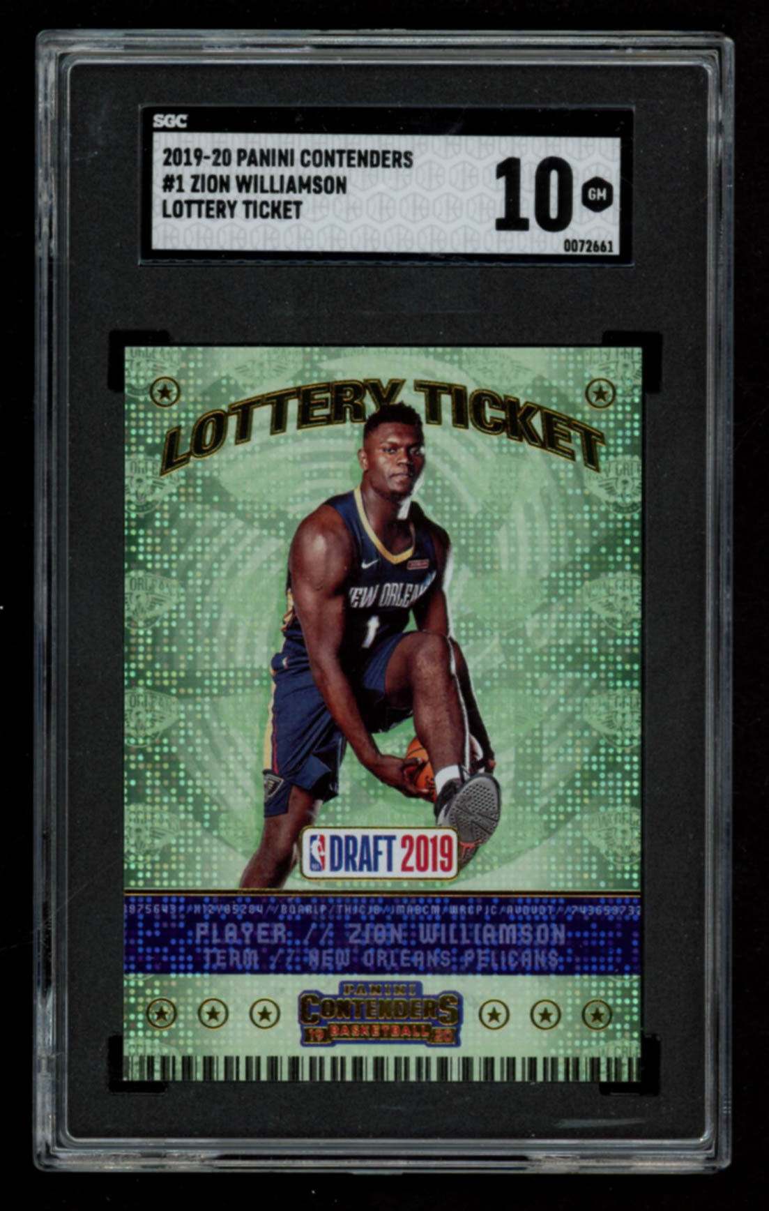 Zion Williamson 2019-20 Panini Contenders Lottery Ticket #1 (SGC 10) at PristineAuction.com Zion Williamson 2019-20 Panini Contenders Lottery Ticket #1 (SGC 10) at PristineAuction.com