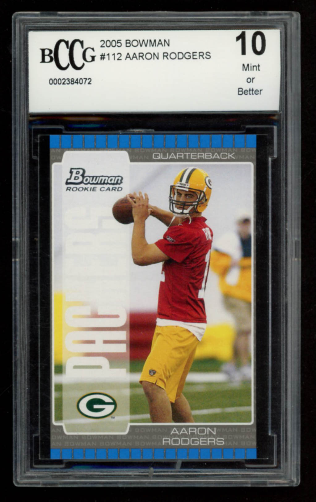 Aaron Rodgers 2005 Bowman #112 RC (BCCG 10) at PristineAuction.com Aaron Rodgers 2005 Bowman #112 RC (BCCG 10) at PristineAuction.com