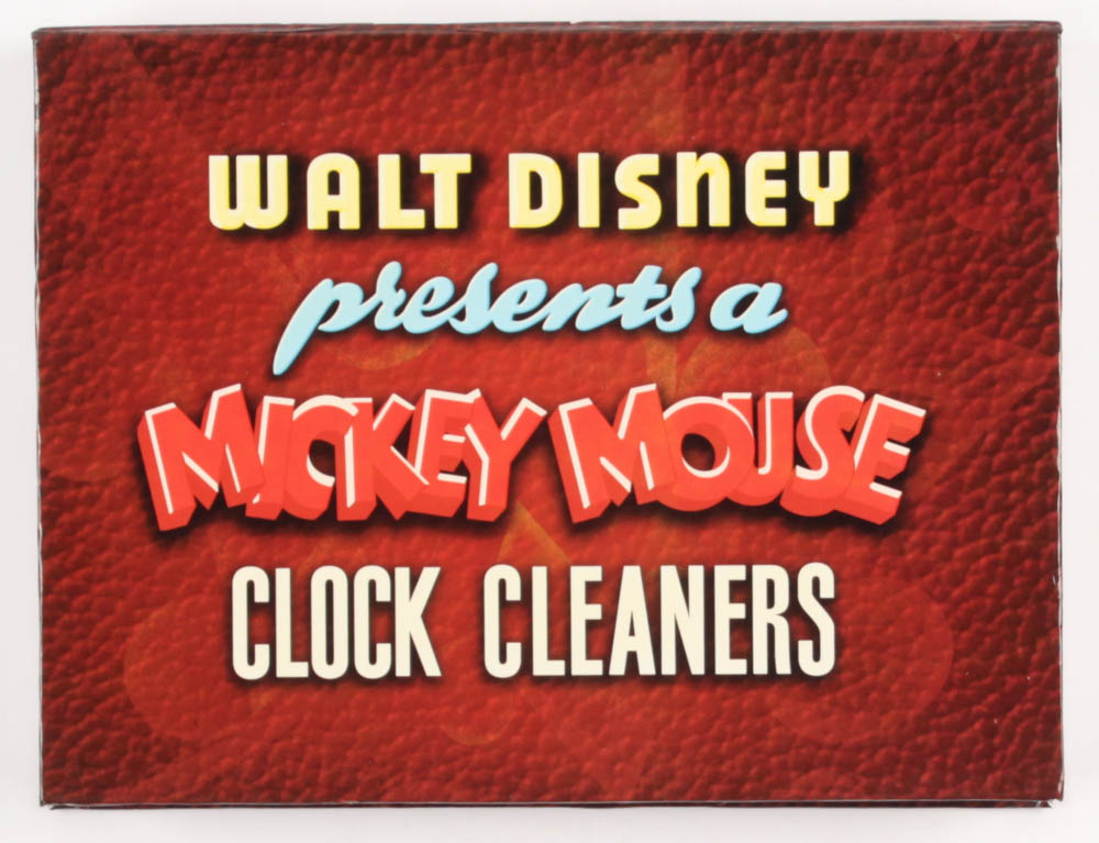 Vintage LE Disney "Mickey Mouse Clock Cleaning" Pin Set with Case at PristineAuction.com Vintage LE Disney "Mickey Mouse Clock Cleaning" Pin Set with Case at PristineAuction.com