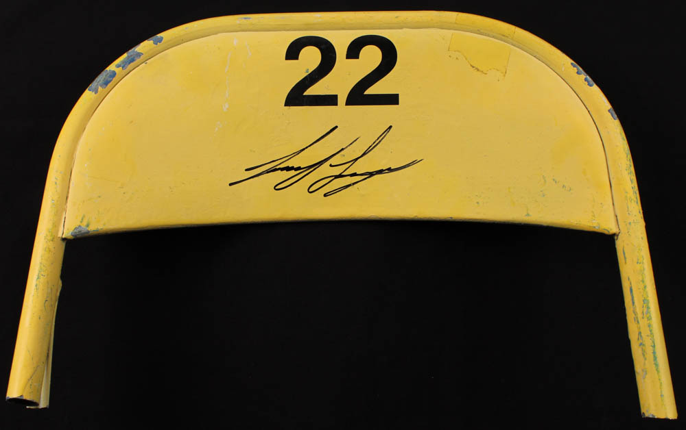 Joey Logano Signed Original #22 Daytona International Speedway Seat Back (Fanatics COA & PA COA) at PristineAuction.com Joey Logano Signed Original #22 Daytona International Speedway Seat Back (Fanatics COA & PA COA) at PristineAuction.com