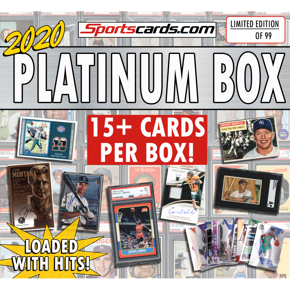 2020 “PLATINUM BOX” All Sport Mystery Sports Cards Box