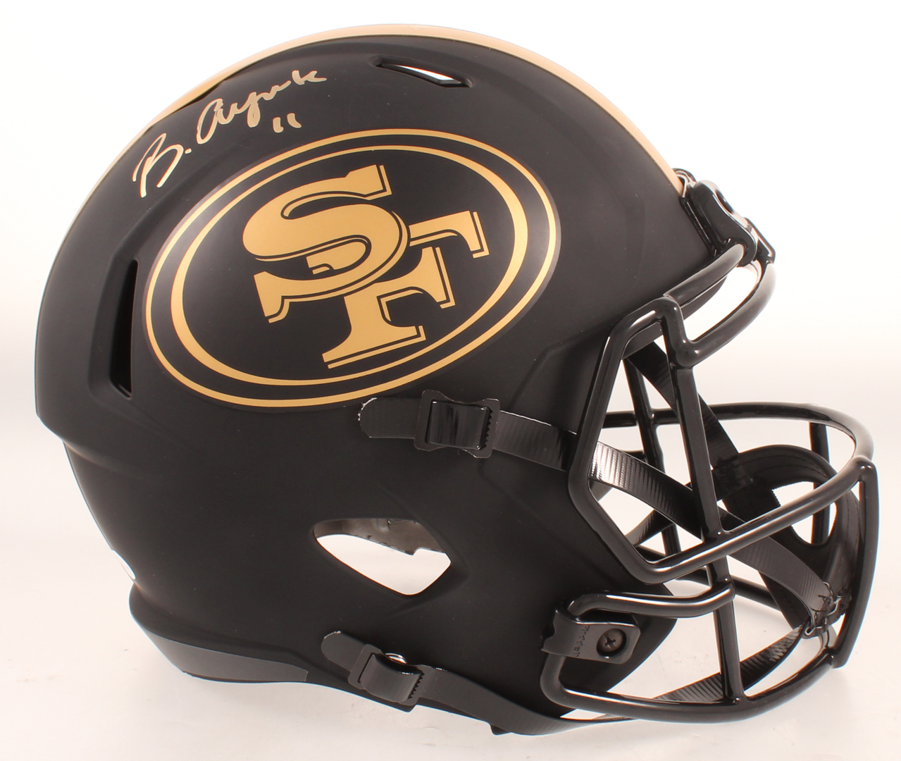 Brandon Aiyuk Signed 49ers Eclipse Alternate Full-Size Speed Helmet (Beckett COA) at PristineAuction.com Brandon Aiyuk Signed 49ers Eclipse Alternate Full-Size Speed Helmet (Beckett COA) at PristineAuction.com