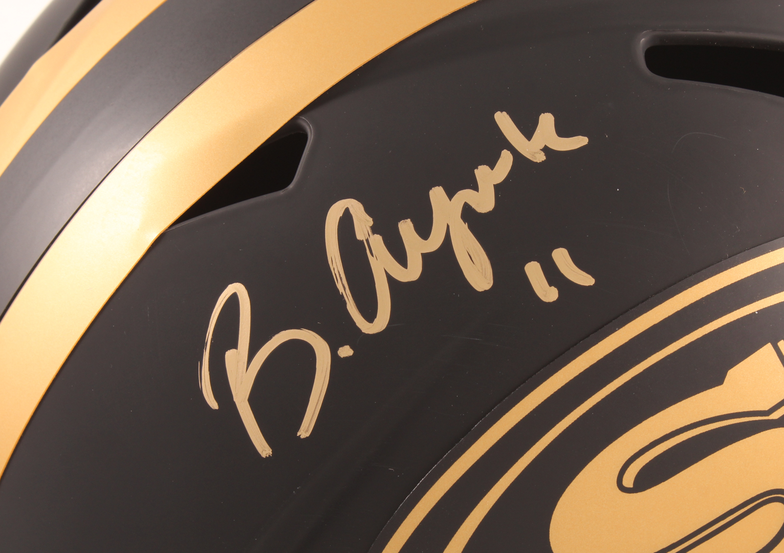 Brandon Aiyuk Signed 49ers Eclipse Alternate Full-Size Speed Helmet (Beckett COA) at PristineAuction.com Brandon Aiyuk Signed 49ers Eclipse Alternate Full-Size Speed Helmet (Beckett COA) at PristineAuction.com