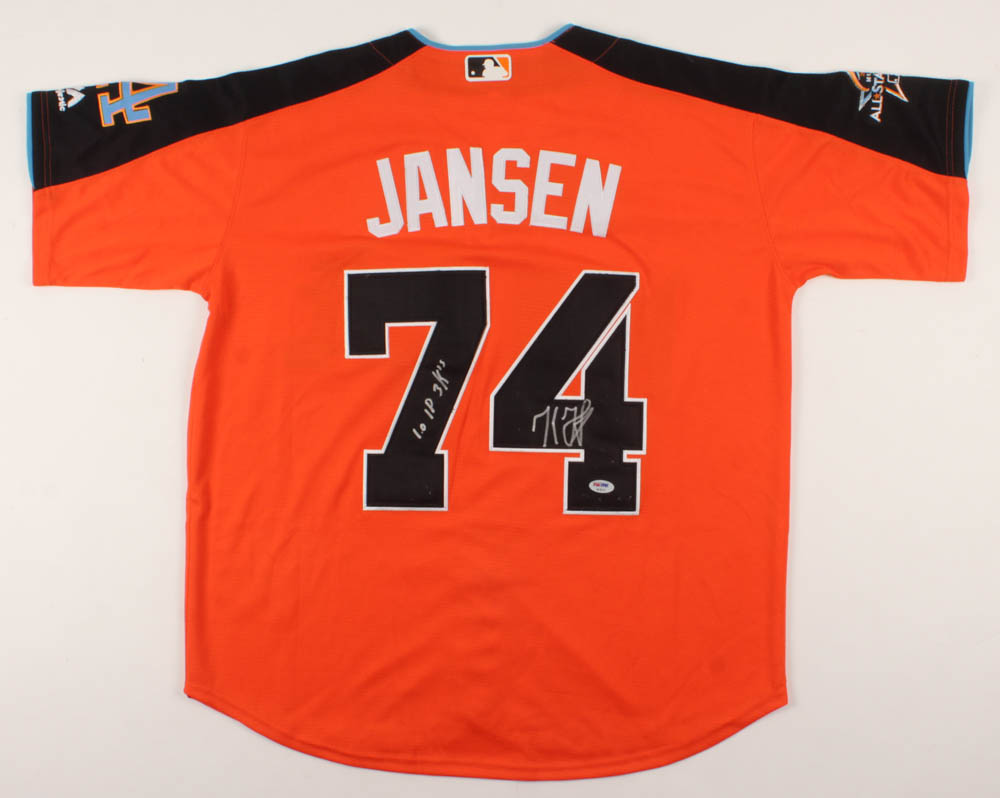 Kenley Jansen Signed All-Star Game Jersey Inscribed "1 IP 3 K's" (PSA COA) at PristineAuction.com Kenley Jansen Signed All-Star Game Jersey Inscribed "1 IP 3 K's" (PSA COA) at PristineAuction.com