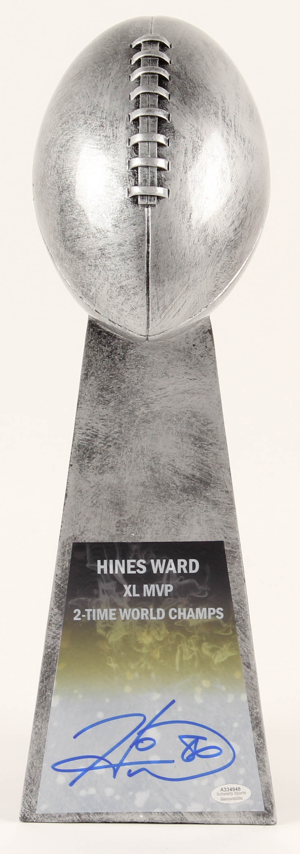 Hines Ward Signed Steelers 15” Lombardi Football Championship Trophy (Schwartz Sports COA) at PristineAuction.com Hines Ward Signed Steelers 15” Lombardi Football Championship Trophy (Schwartz Sports COA) at PristineAuction.com