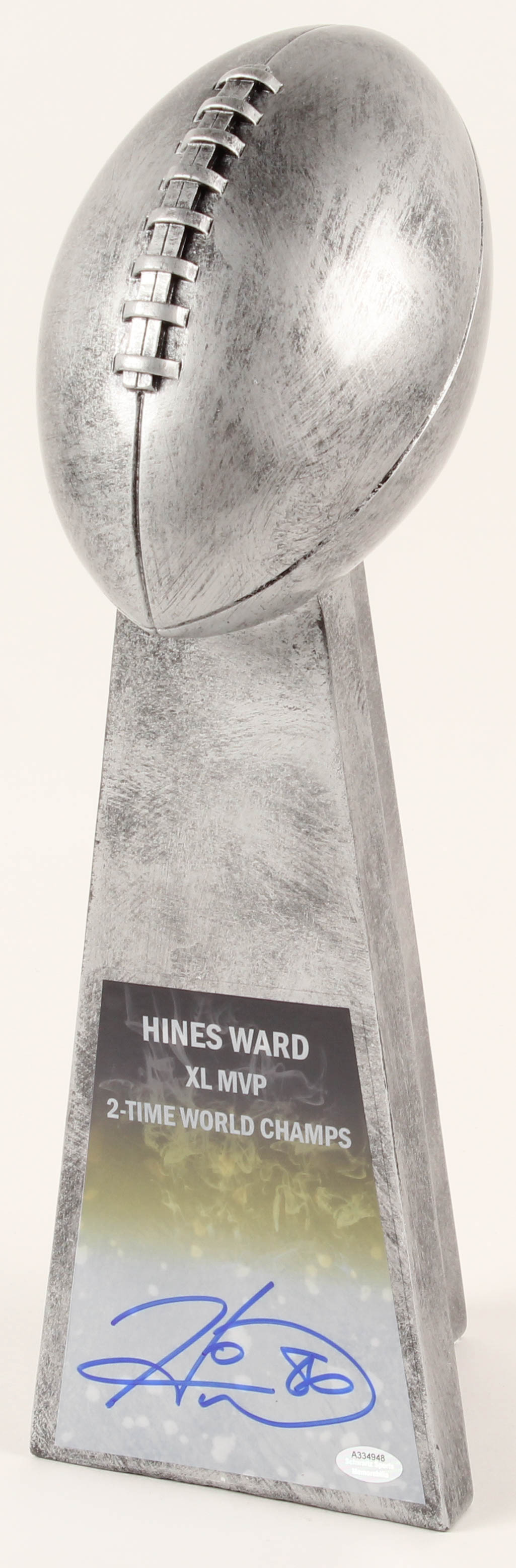 Hines Ward Signed Steelers 15” Lombardi Football Championship Trophy (Schwartz Sports COA) at PristineAuction.com Hines Ward Signed Steelers 15” Lombardi Football Championship Trophy (Schwartz Sports COA) at PristineAuction.com