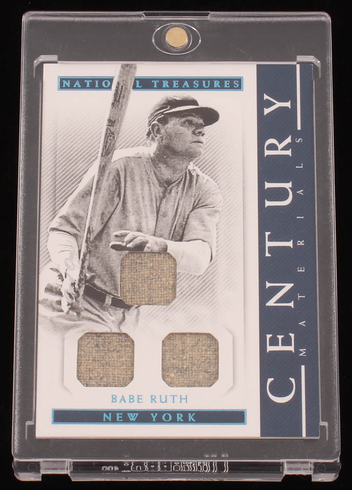 Babe Ruth 2018 Panini National Treasures Century Materials Trios Platinum #20 at PristineAuction.com Babe Ruth 2018 Panini National Treasures Century Materials Trios Platinum #20 at PristineAuction.com