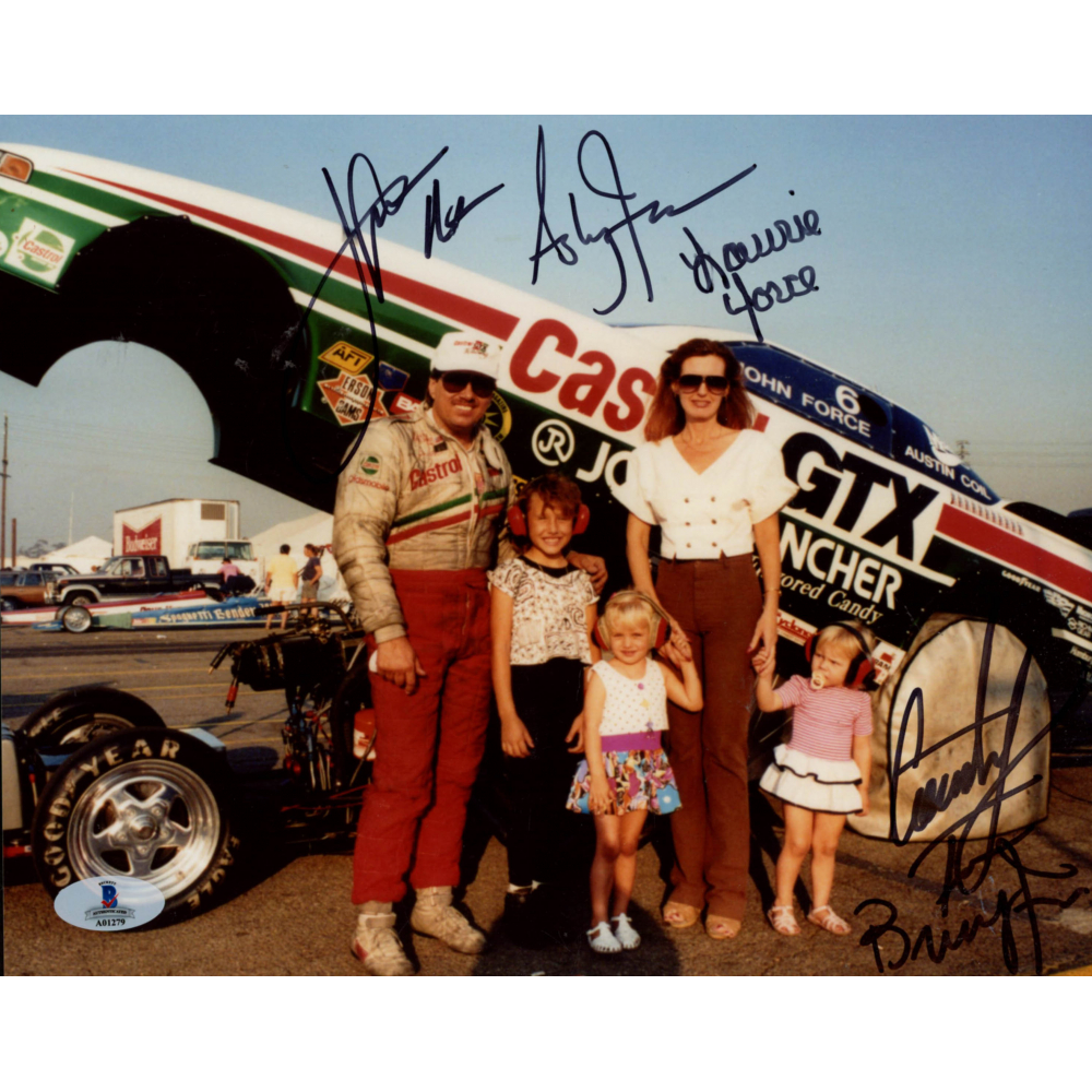 Force Family 8x10 Photo Signed By (5) With John Force, Brittany Force