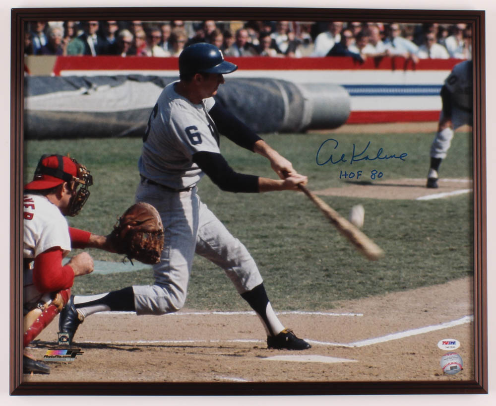 Al Kaline Signed Tigers 17x21 Custom Framed Display Inscribed "HOF 80" (PSA Hologram & MLB Hologram) at PristineAuction.com Al Kaline Signed Tigers 17x21 Custom Framed Display Inscribed "HOF 80" (PSA Hologram & MLB Hologram) at PristineAuction.com