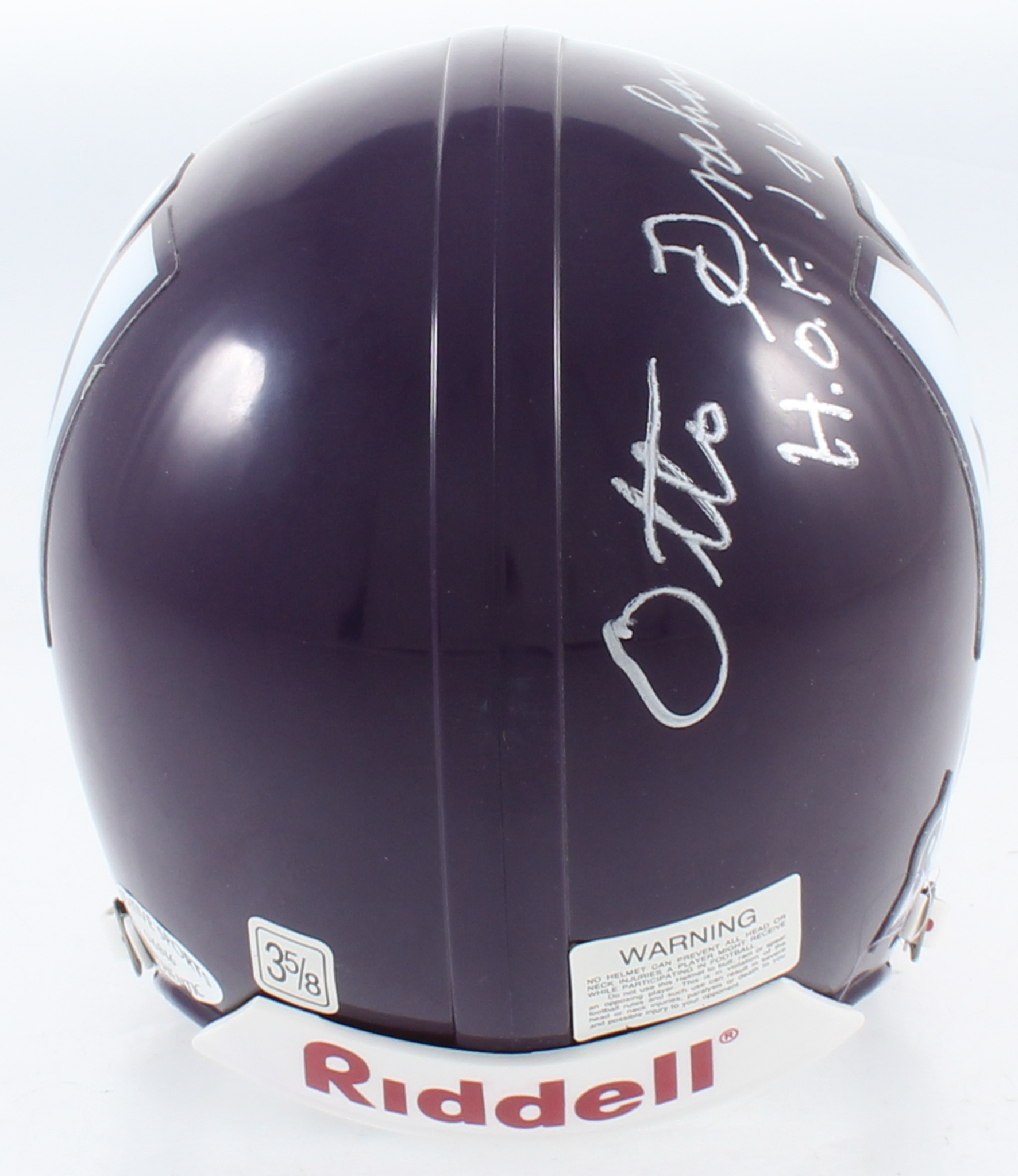 Otto Graham Signed Northwestern Wildcats Mini Helmet Inscribed "H.O.F. 1965" (Creative Sports Hologram) at PristineAuction.com Otto Graham Signed Northwestern Wildcats Mini Helmet Inscribed "H.O.F. 1965" (Creative Sports Hologram) at PristineAuction.com