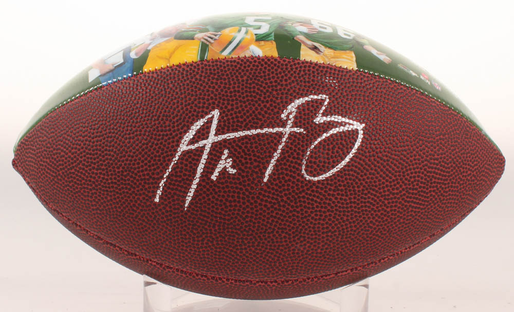 aaron rodgers signed football