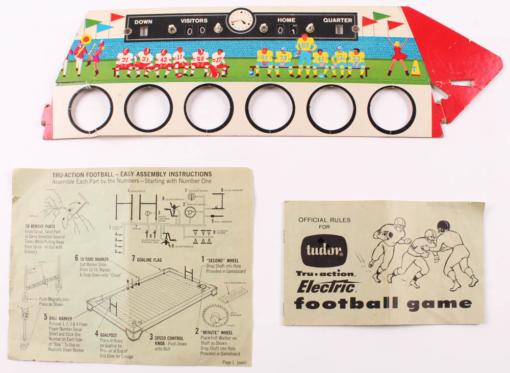 Vintage Tudor Electric Football Game With Origianl Box at PristineAuction.com Vintage Tudor Electric Football Game With Origianl Box at PristineAuction.com