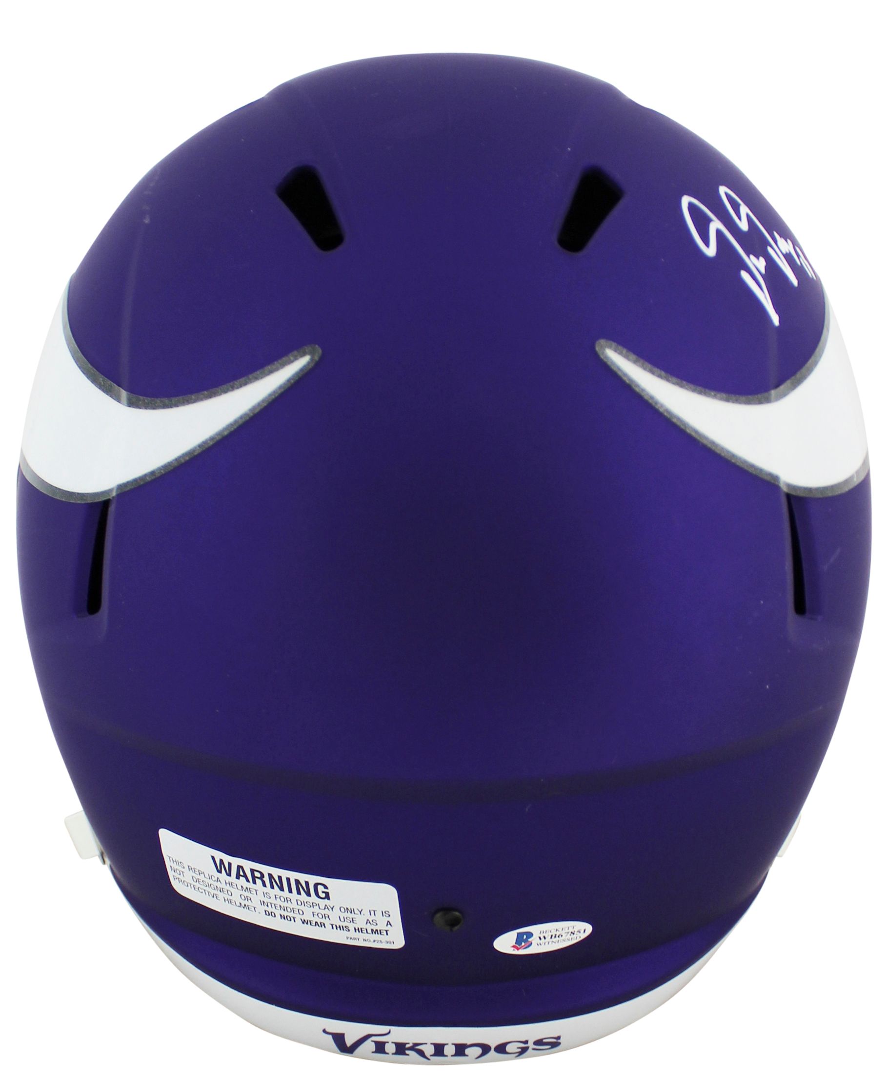 Justin Jefferson Signed Vikings Full-Size Speed Helmet (Beckett) at PristineAuction.com Justin Jefferson Signed Vikings Full-Size Speed Helmet (Beckett) at PristineAuction.com