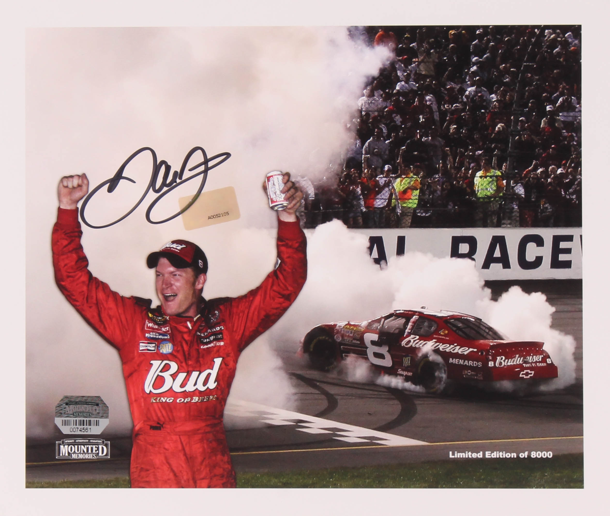 Dale Earnhardt Jr. Signed LE NASCAR 8x10 Photo (Mounted Memories Hologram & Earnhardt Jr. Hologram) at PristineAuction.com Dale Earnhardt Jr. Signed LE NASCAR 8x10 Photo (Mounted Memories Hologram & Earnhardt Jr. Hologram) at PristineAuction.com