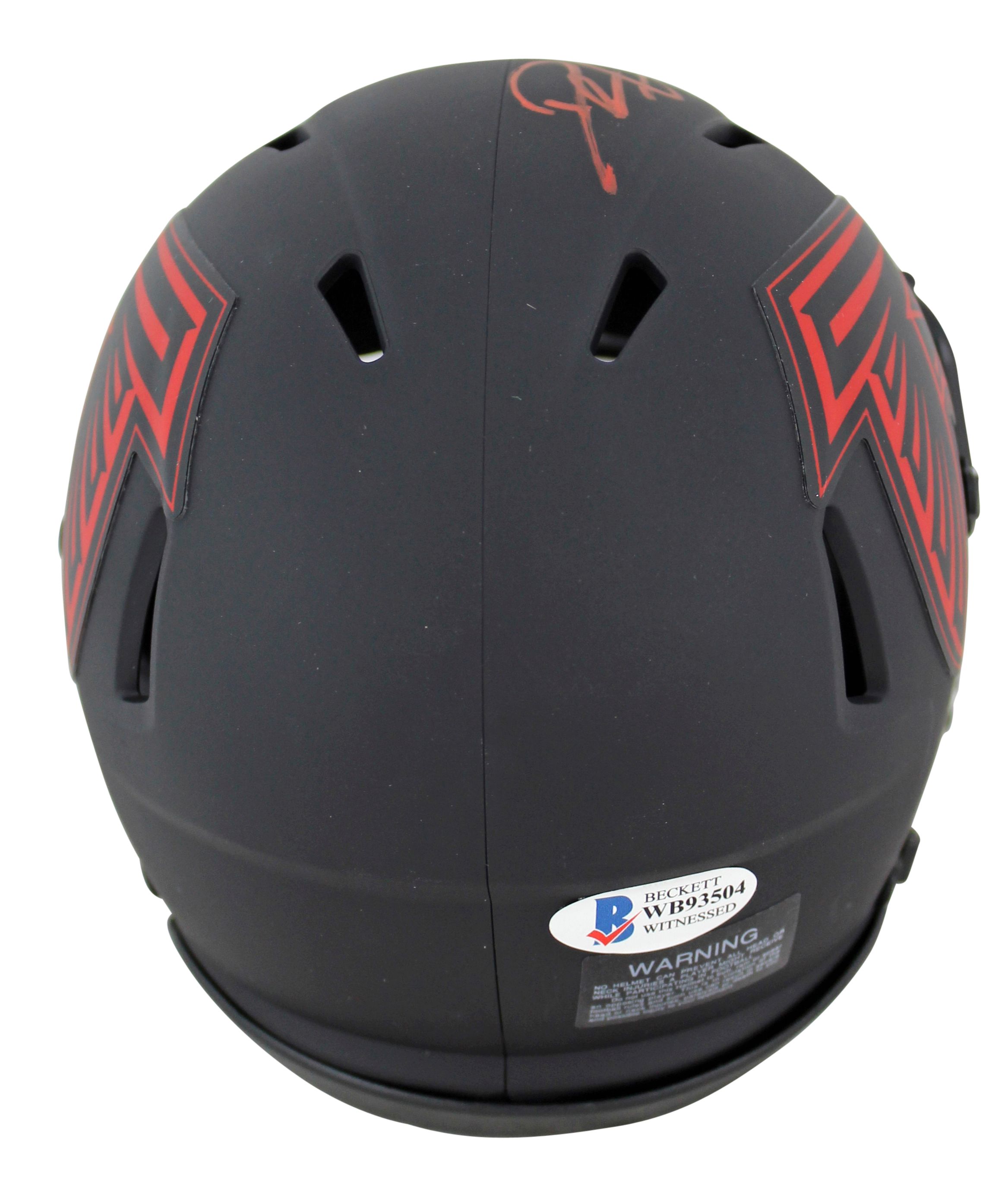 Deion Sanders Signed Falcons Eclipse Alternate Speed Mini Helmet (Beckett) at PristineAuction.com Deion Sanders Signed Falcons Eclipse Alternate Speed Mini Helmet (Beckett) at PristineAuction.com