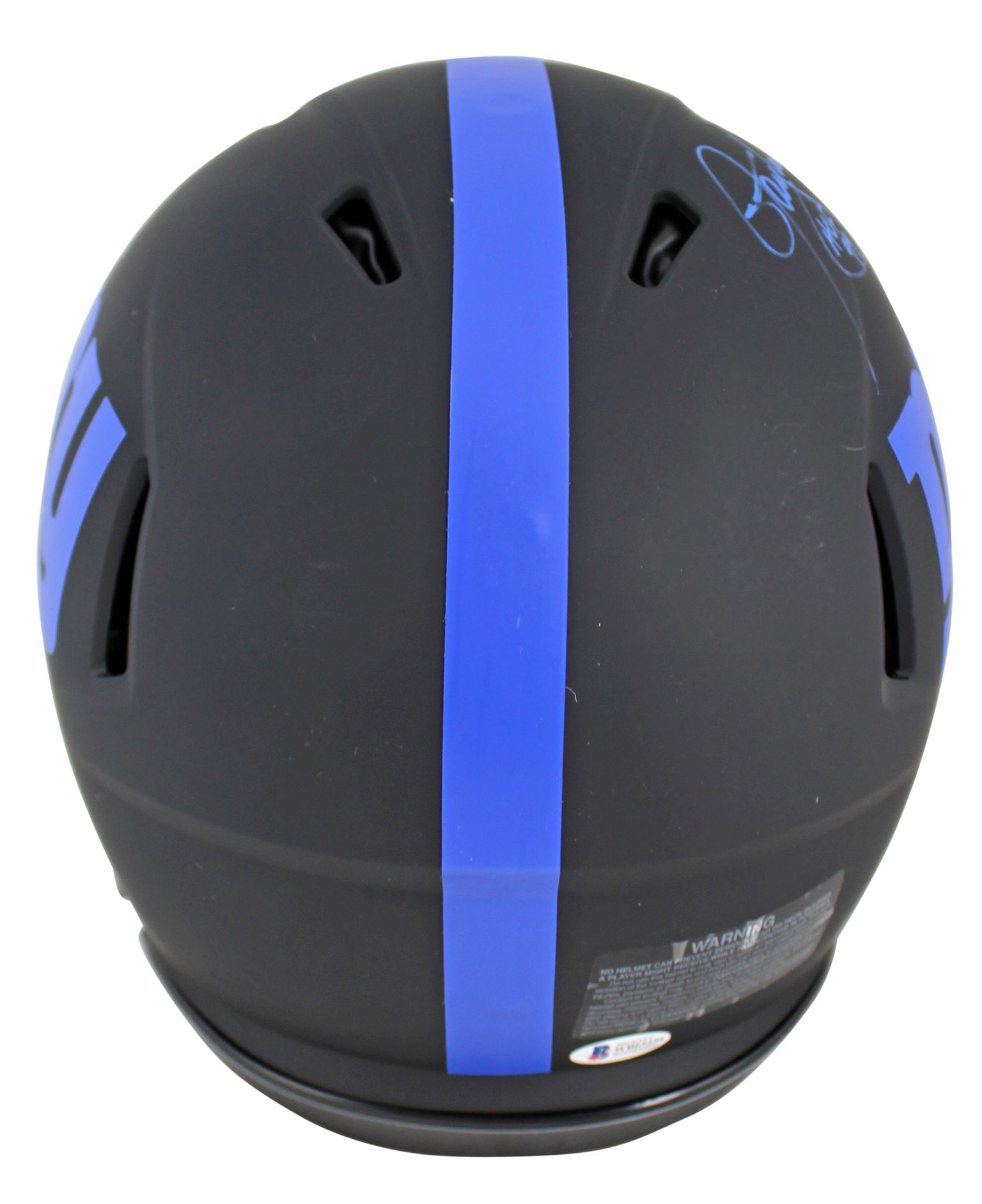 Lawrence Taylor Signed Giants Full-Size Authentic On-Field Eclipse Alternate Speed Helmet Inscribed "HOF 99" & "I'm A Bad Mother******" (Beckett COA) at PristineAuction.com Lawrence Taylor Signed Giants Full-Size Authentic On-Field Eclipse Alternate Speed Helmet Inscribed "HOF 99" & "I'm A Bad Mother******" (Beckett COA) at PristineAuction.com