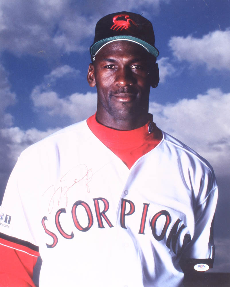 Michael Jordan Signed Scottsdale Scorpions 16x20 Print on Winter League Event Used Board (PSA LOA) at PristineAuction.com Michael Jordan Signed Scottsdale Scorpions 16x20 Print on Winter League Event Used Board (PSA LOA) at PristineAuction.com