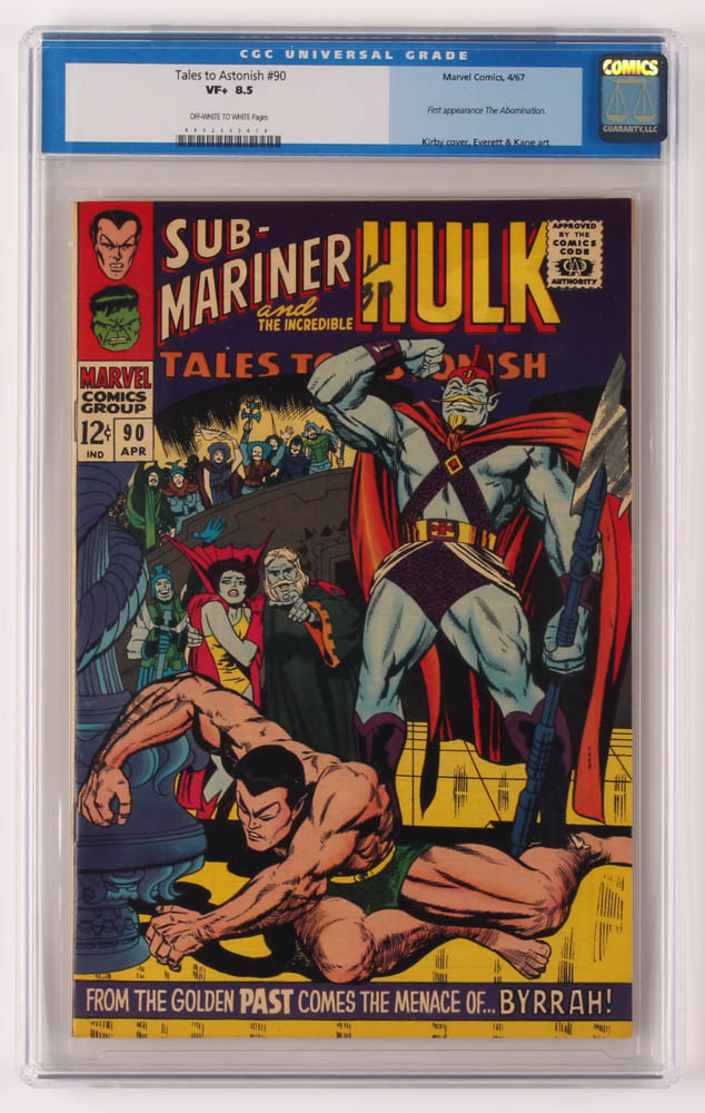 1967 "Tales to Astonish: Sub-Mariner and The Incredible Hulk" Issue #90 Marvel Comic Book (CGC 8.5) at PristineAuction.com 1967 "Tales to Astonish: Sub-Mariner and The Incredible Hulk" Issue #90 Marvel Comic Book (CGC 8.5) at PristineAuction.com