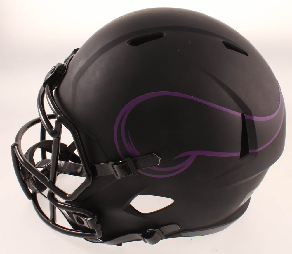 Adam Thielen Signed Vikings Eclipse Alternate Full-Size Speed Helmet Inscribed "Made in MN" (Beckett COA) at PristineAuction.com Adam Thielen Signed Vikings Eclipse Alternate Full-Size Speed Helmet Inscribed "Made in MN" (Beckett COA) at PristineAuction.com