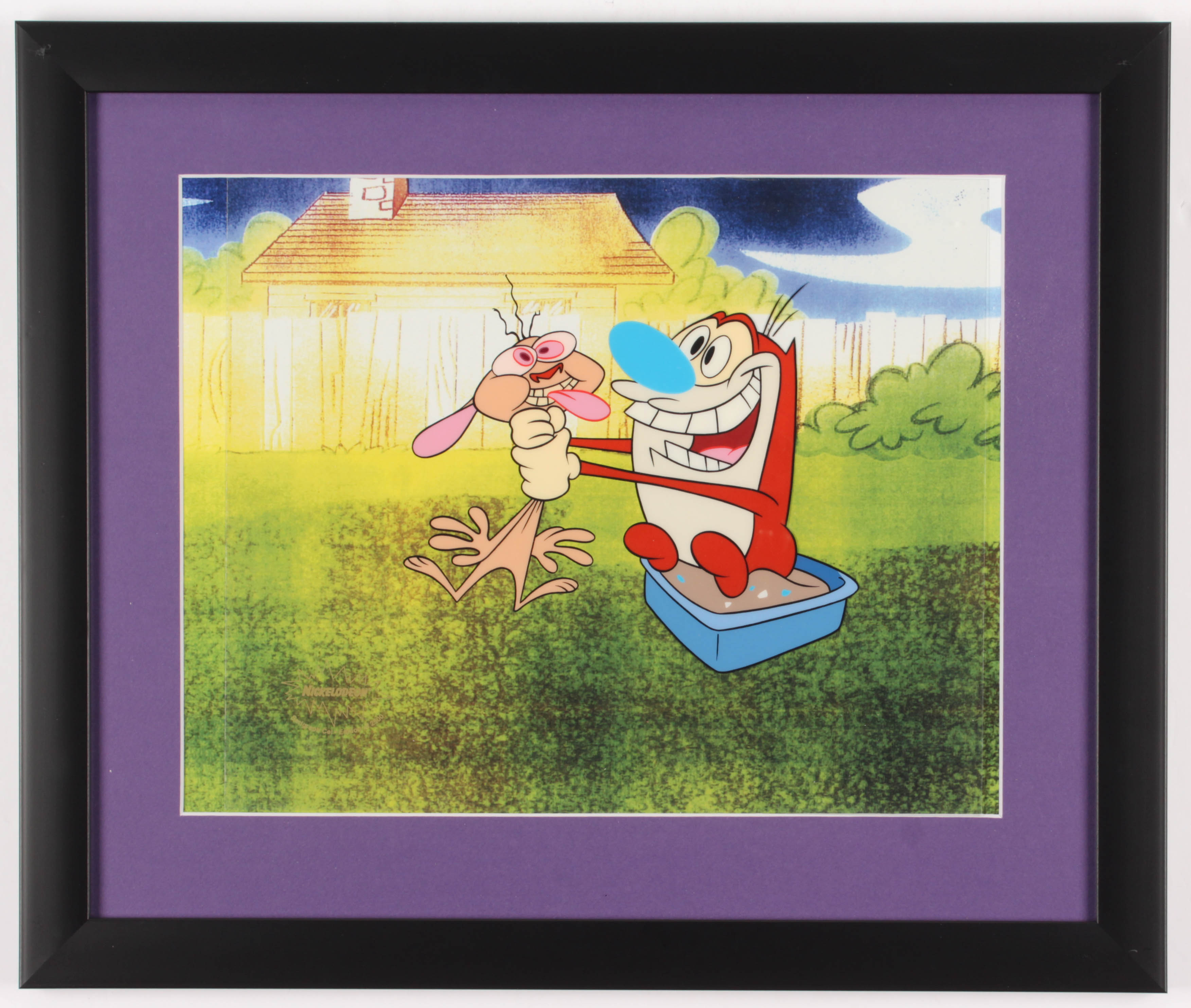 Ren & Stimpy 16x19 Custom Framed Animation Serigraph Display at PristineAuction.com Ren & Stimpy 16x19 Custom Framed Animation Serigraph Display at PristineAuction.com