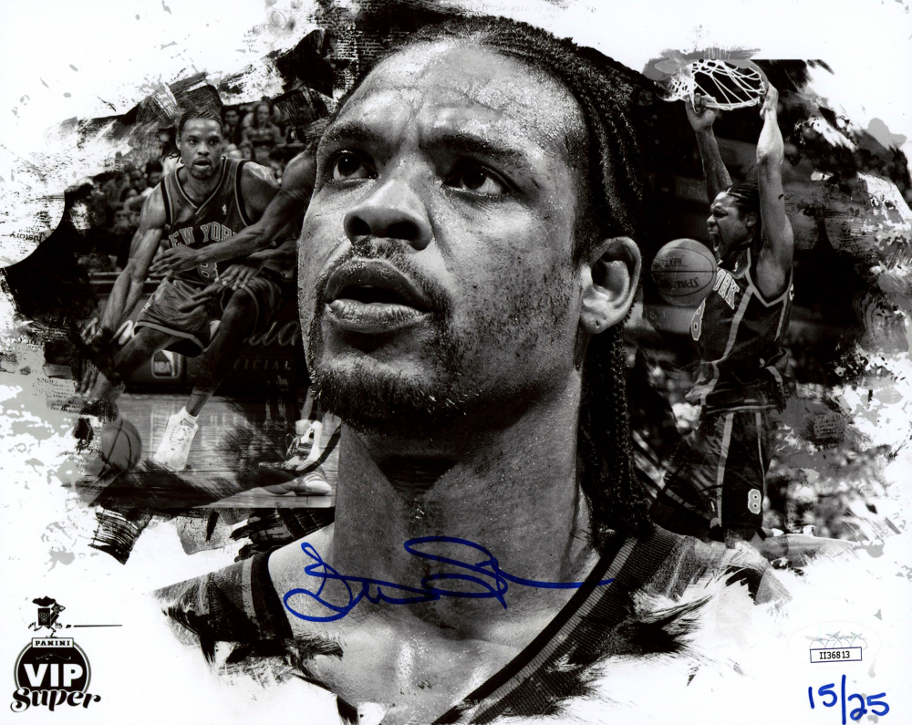 Latrell Sprewell Signed LE Knicks 8x10 Photo (JSA COA) Pristine Auction