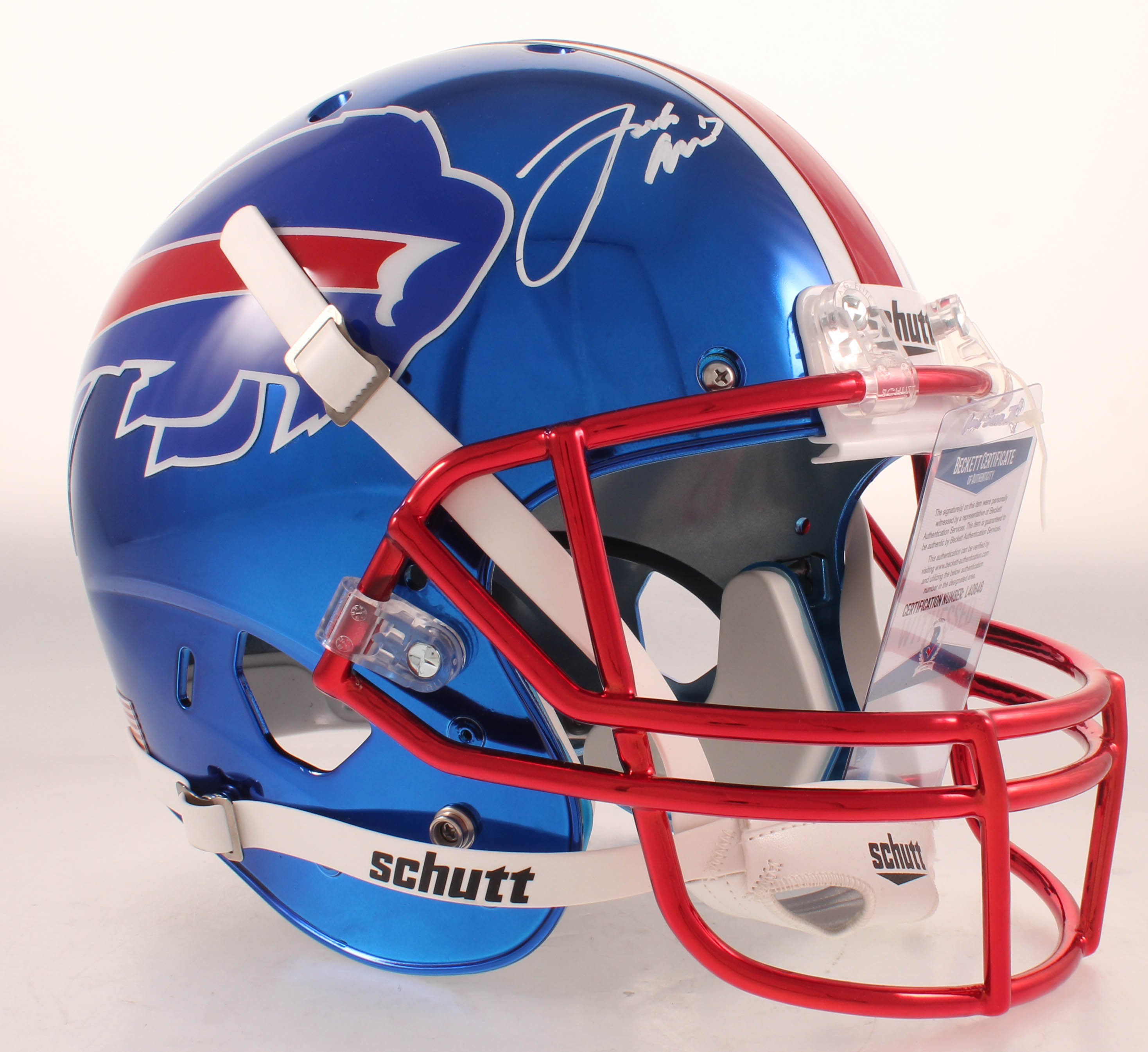 Josh Allen Signed Bills Full-Size Chrome Helmet (Beckett COA) at PristineAuction.com Josh Allen Signed Bills Full-Size Chrome Helmet (Beckett COA) at PristineAuction.com
