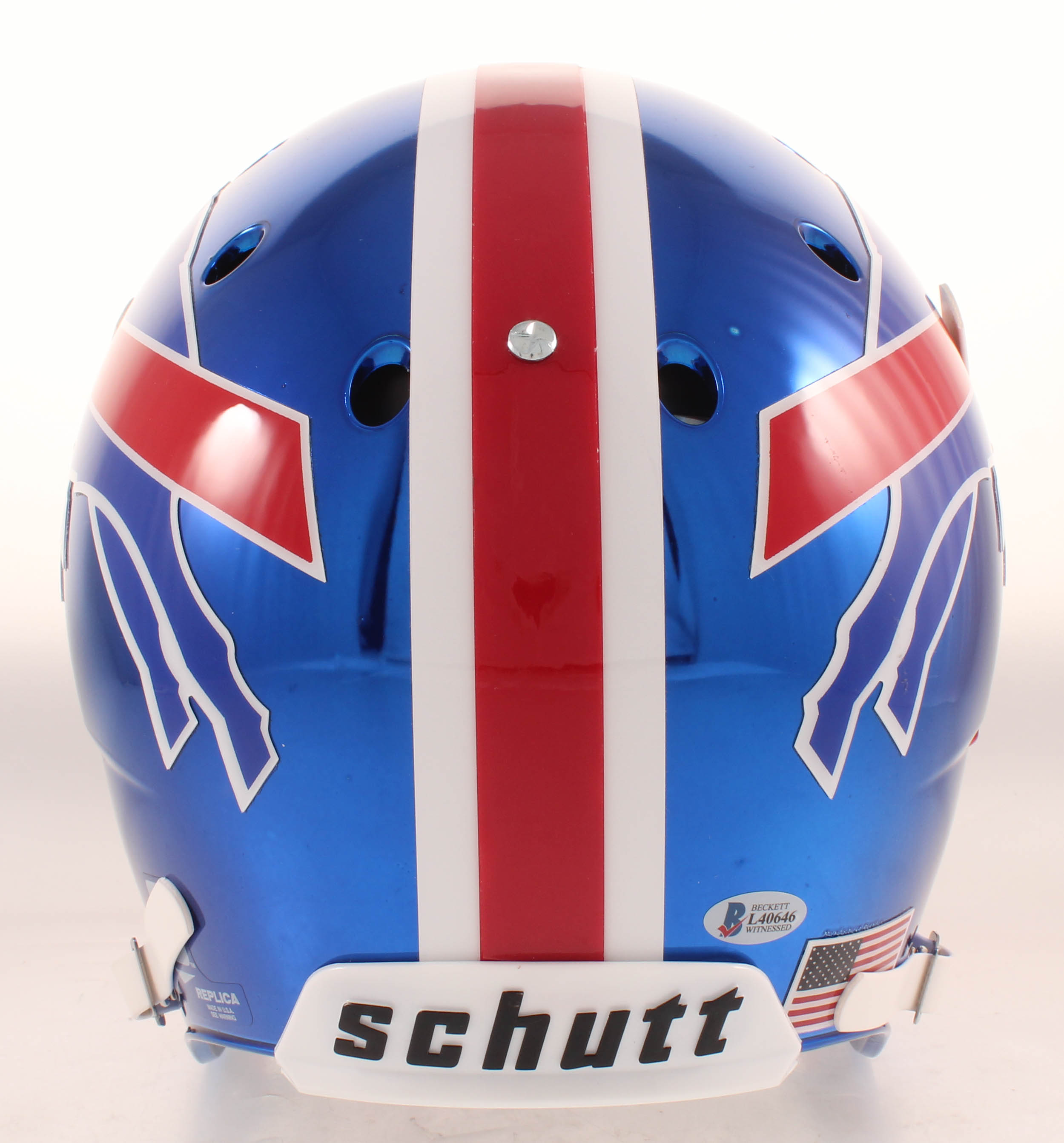 Josh Allen Signed Bills Full-Size Chrome Helmet (Beckett COA) at PristineAuction.com Josh Allen Signed Bills Full-Size Chrome Helmet (Beckett COA) at PristineAuction.com