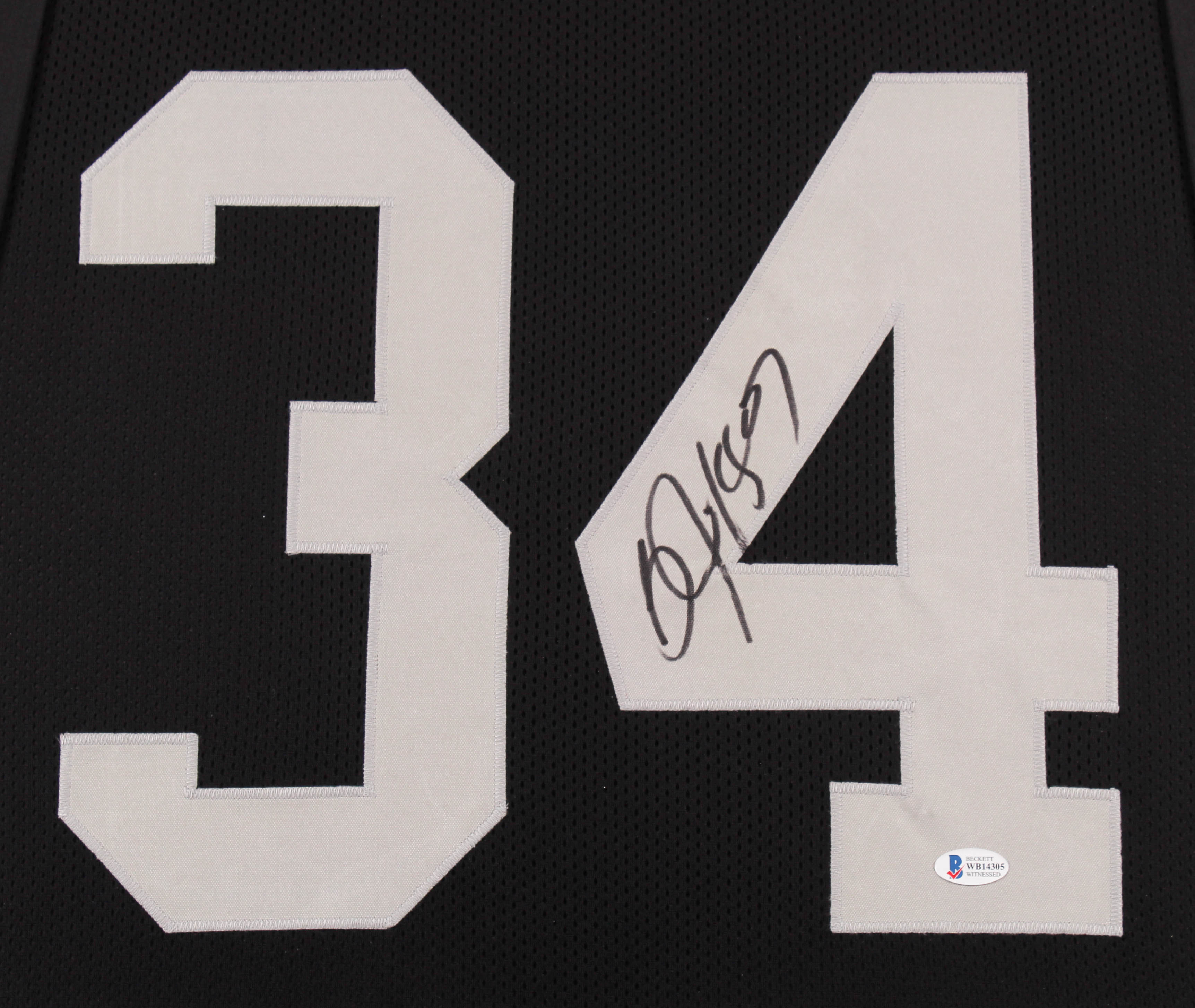 Bo Jackson Signed 35x43 Custom Framed Jersey (Beckett COA) at PristineAuction.com Bo Jackson Signed 35x43 Custom Framed Jersey (Beckett COA) at PristineAuction.com