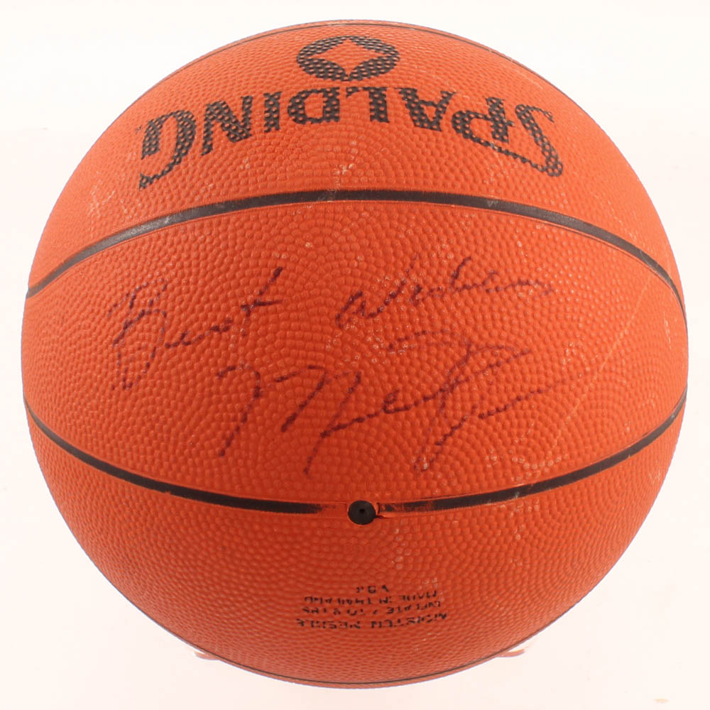 Michael Jordan Signed NBA Basketball Inscribed "Best Wishes" With Display Case (PSA LOA) at PristineAuction.com Michael Jordan Signed NBA Basketball Inscribed "Best Wishes" With Display Case (PSA LOA) at PristineAuction.com