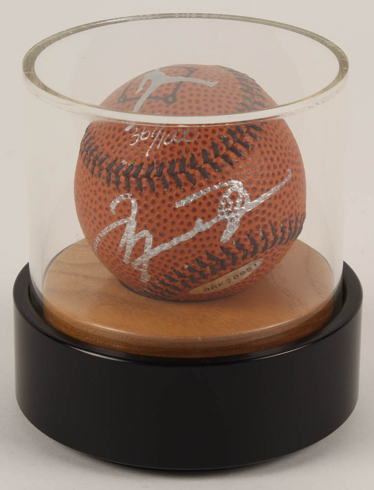 Michael Jordan Signed LE B-Ball Baseball with Display Case (UDA Hologram & JSA Hologram) at PristineAuction.com Michael Jordan Signed LE B-Ball Baseball with Display Case (UDA Hologram & JSA Hologram) at PristineAuction.com