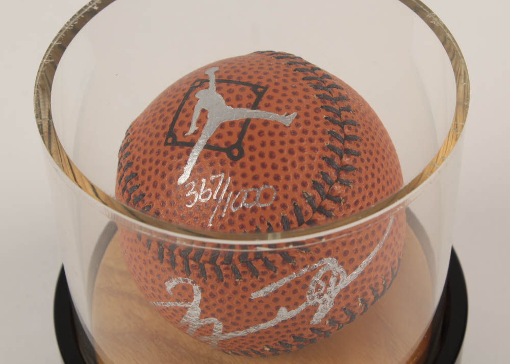 Michael Jordan Signed LE B-Ball Baseball with Display Case (UDA Hologram & JSA Hologram) at PristineAuction.com Michael Jordan Signed LE B-Ball Baseball with Display Case (UDA Hologram & JSA Hologram) at PristineAuction.com