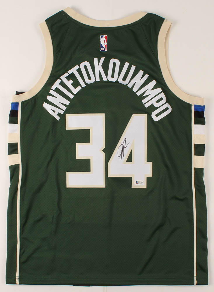 Giannis Antetokounmpo Signed Bucks Nike Jersey (Beckett COA) at PristineAuction.com Giannis Antetokounmpo Signed Bucks Nike Jersey (Beckett COA) at PristineAuction.com