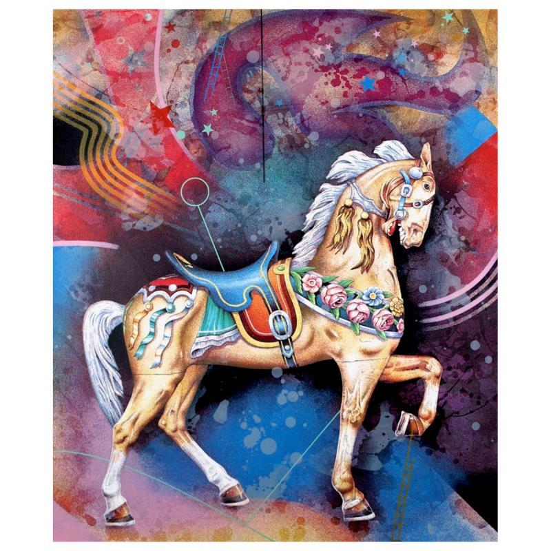 Yankel Ginzburg Signed "Carousel" LE 33x40 Serigraph (PA) at PristineAuction.com Yankel Ginzburg Signed "Carousel" LE 33x40 Serigraph (PA) at PristineAuction.com