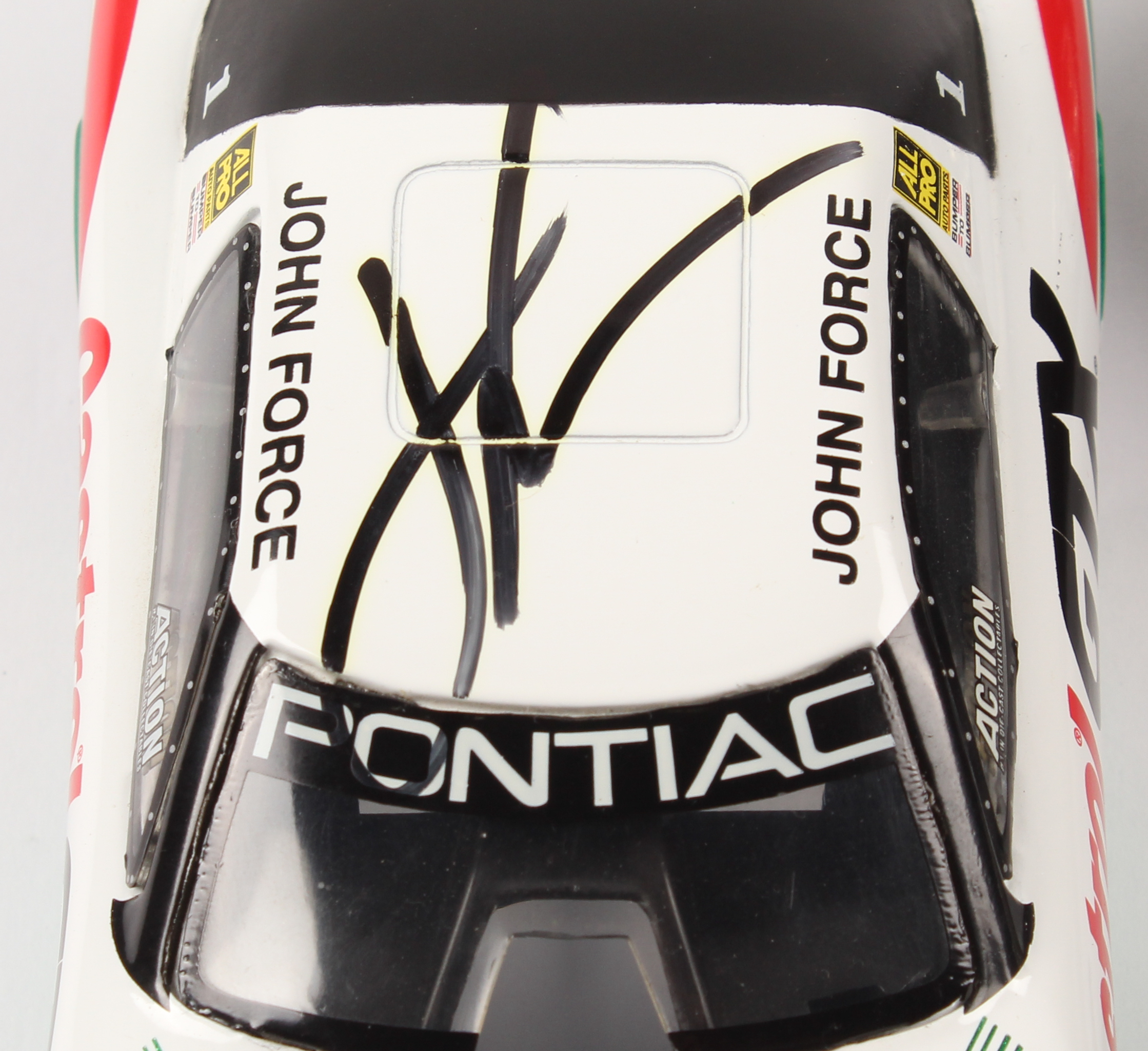 John Force Signed LE Castrol GTX 1997 Pontiac Funny Car 1:24 Scale Stock Car (JSA COA) at PristineAuction.com John Force Signed LE Castrol GTX 1997 Pontiac Funny Car 1:24 Scale Stock Car (JSA COA) at PristineAuction.com