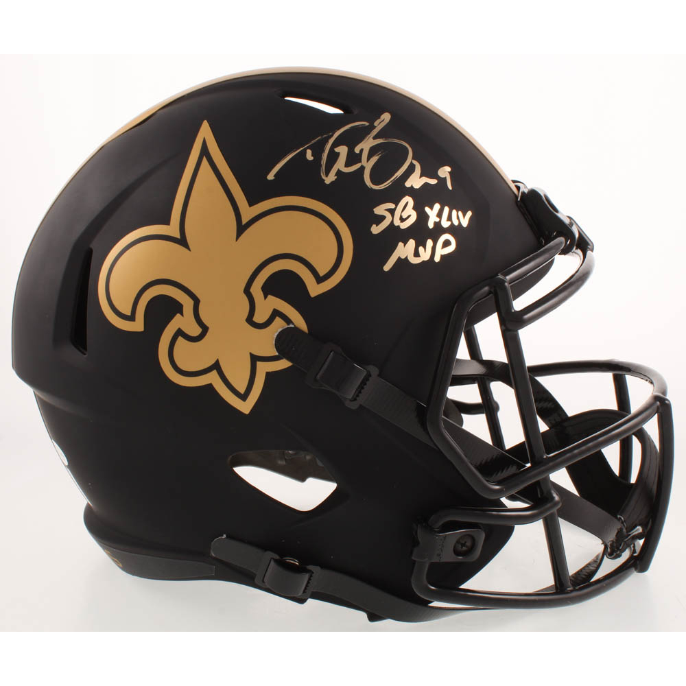 drew brees signed full size helmet