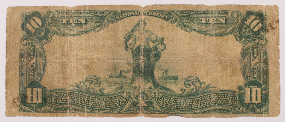 1902 $10 Ten-Dollar U.S. National Currency Large-Size Bank Note - The National State Bank of Newark, New Jersey at PristineAuction.com 1902 $10 Ten-Dollar U.S. National Currency Large-Size Bank Note - The National State Bank of Newark, New Jersey at PristineAuction.com