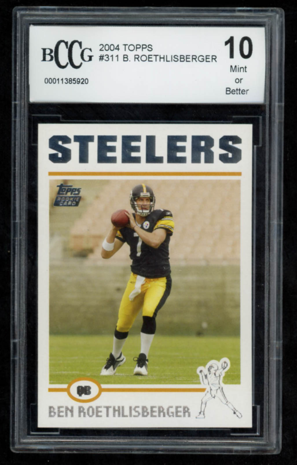 Ben Roethlisberger 2004 Topps #311 RC (BCCG 10) at PristineAuction.com Ben Roethlisberger 2004 Topps #311 RC (BCCG 10) at PristineAuction.com