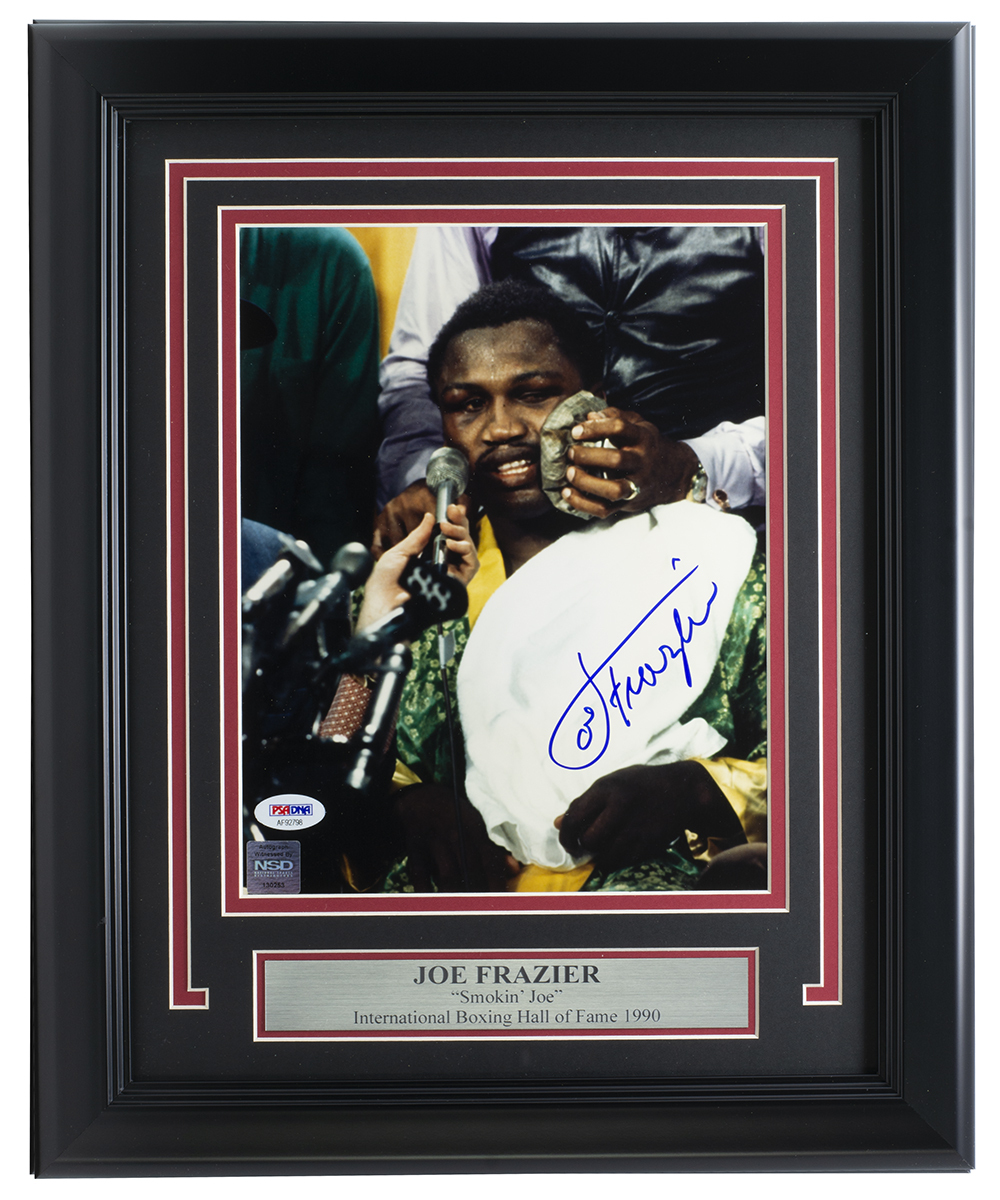 Joe Frazier Signed 11x14 Custom Framed Photo (PSA COA) at PristineAuction.com Joe Frazier Signed 11x14 Custom Framed Photo (PSA COA) at PristineAuction.com