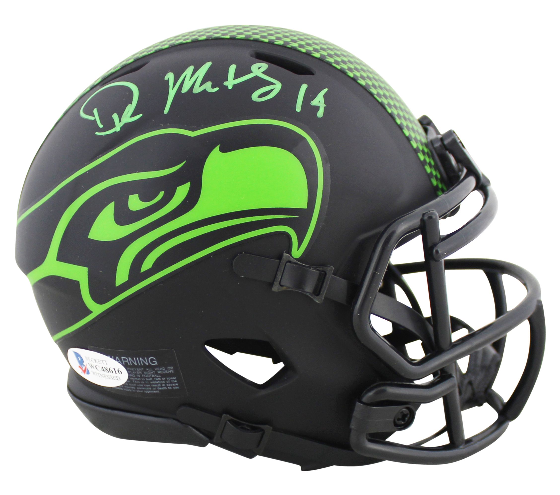 DK Metcalf Signed Seahawks Eclipse Alternate Speed Mini Helmet (Beckett COA) at PristineAuction.com DK Metcalf Signed Seahawks Eclipse Alternate Speed Mini Helmet (Beckett COA) at PristineAuction.com