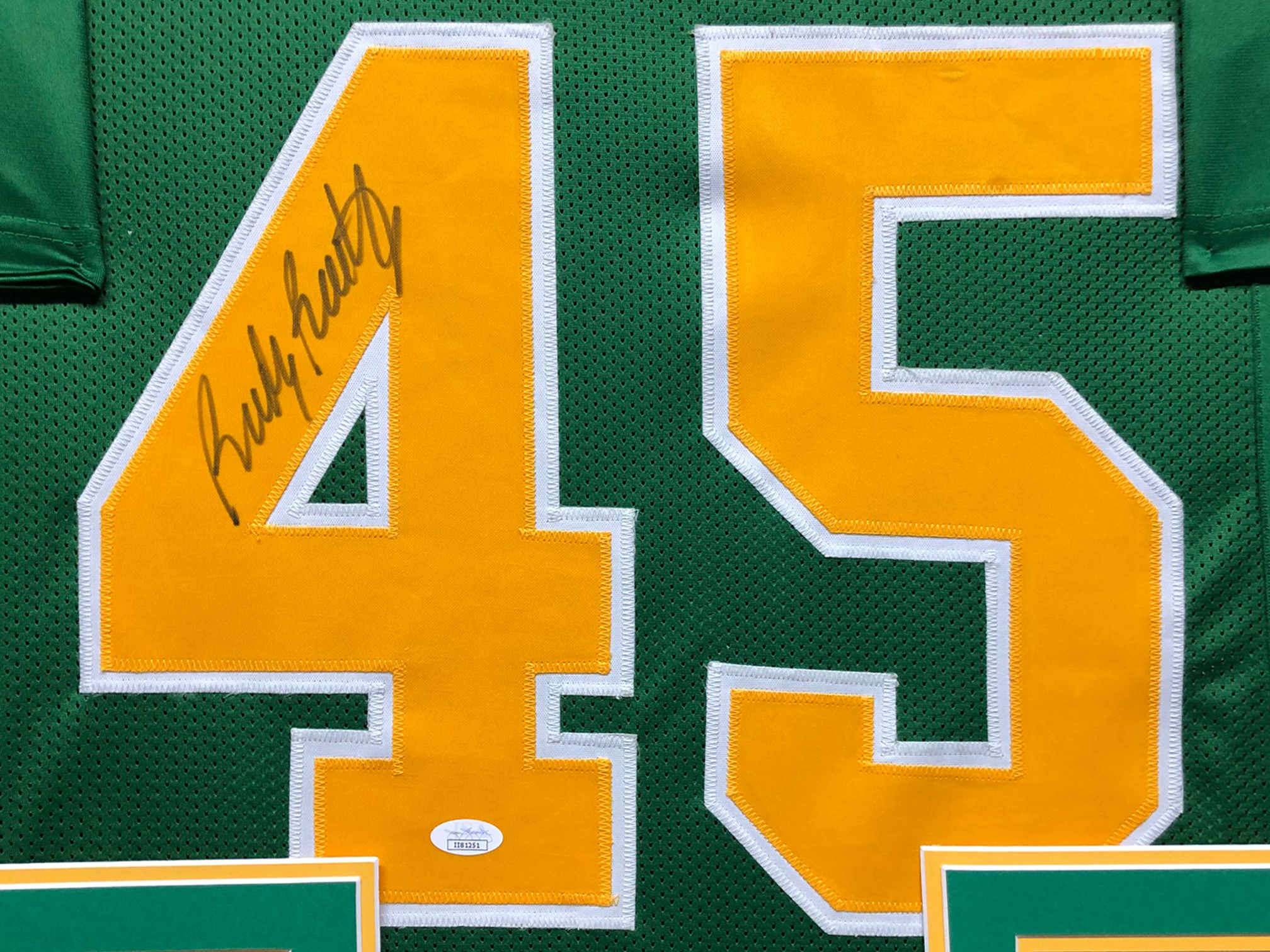 Daniel "Rudy" Ruettiger Signed 34.5x42.5 Custom Framed Jersey (JSA COA) at PristineAuction.com Daniel "Rudy" Ruettiger Signed 34.5x42.5 Custom Framed Jersey (JSA COA) at PristineAuction.com