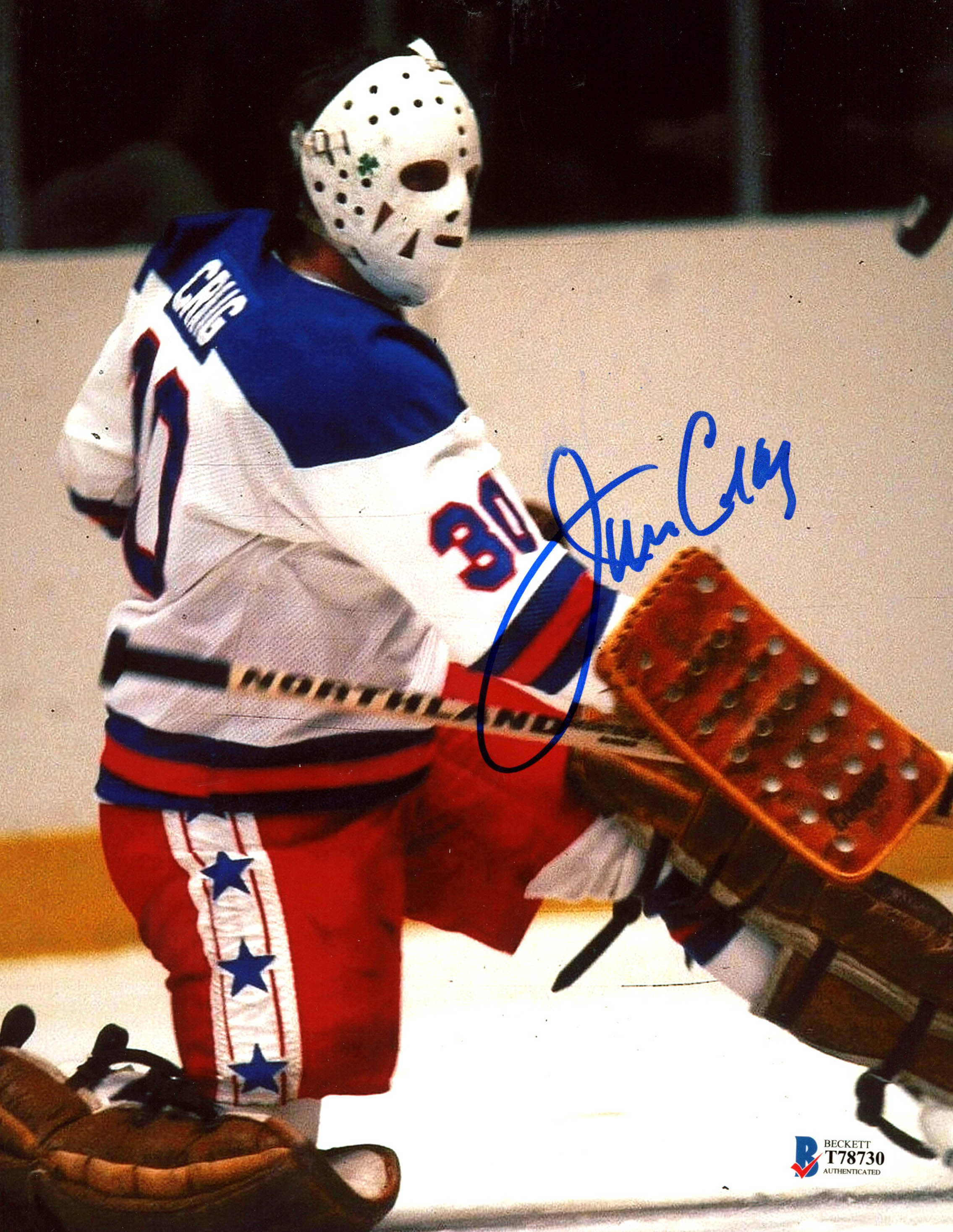 Jim Craig Signed Team USA 8x10 Photo (Beckett COA) at PristineAuction.com Jim Craig Signed Team USA 8x10 Photo (Beckett COA) at PristineAuction.com
